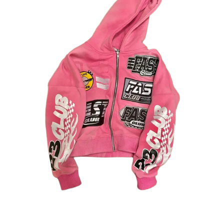 "Fast Club" Zip Up